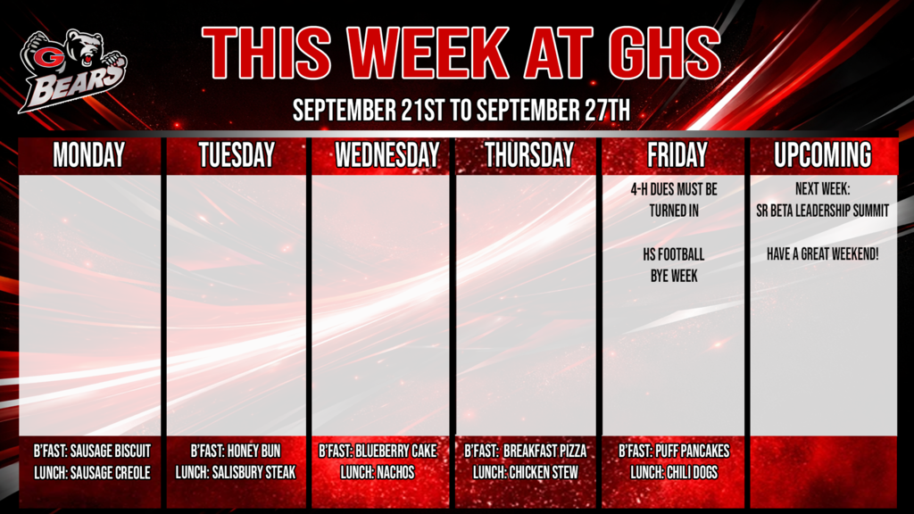 This Week at GHS