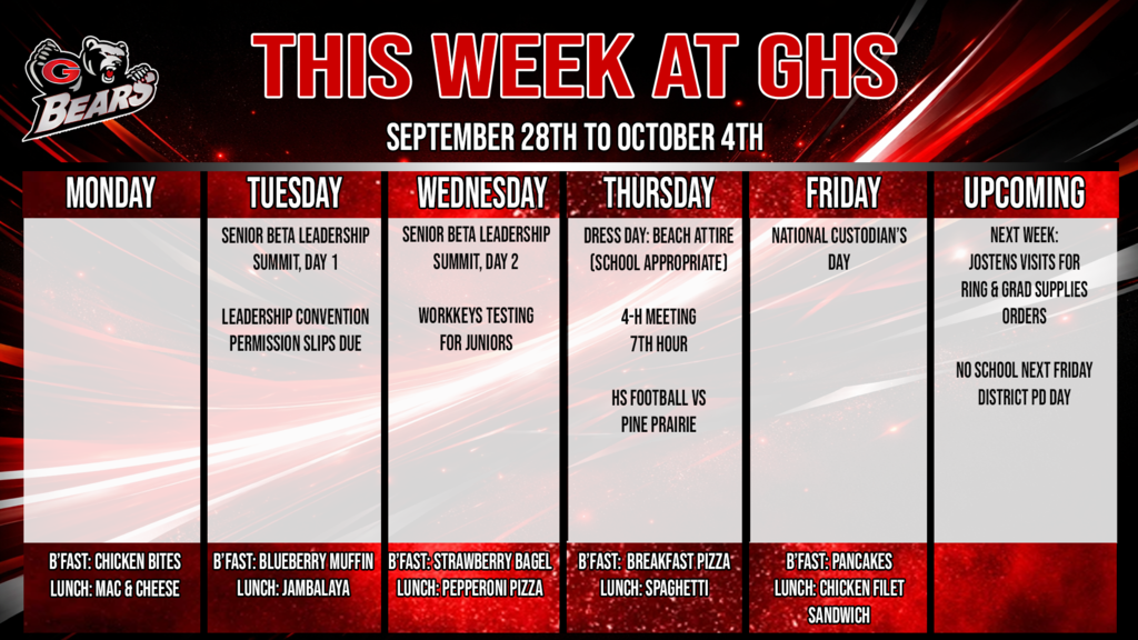 This Week at GHS