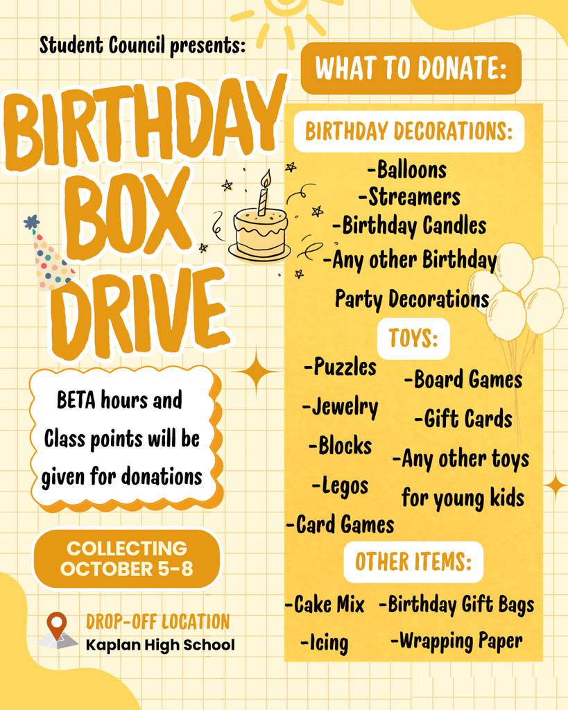 birthday box drive