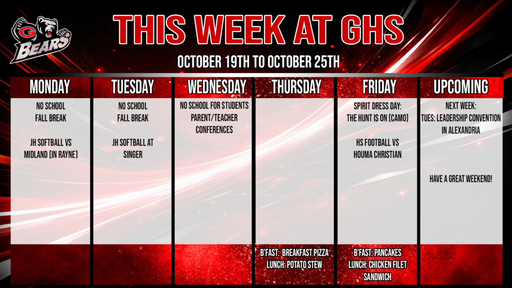 This Week at GHS