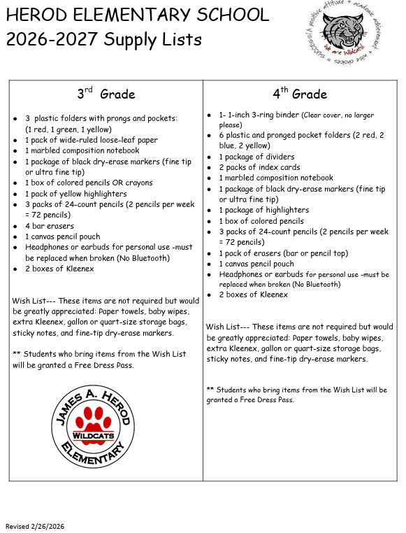 Supply List 