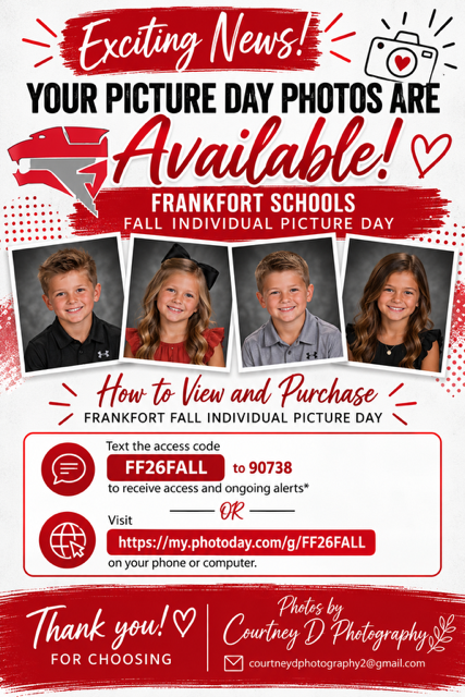 Order your school pictures using this information.