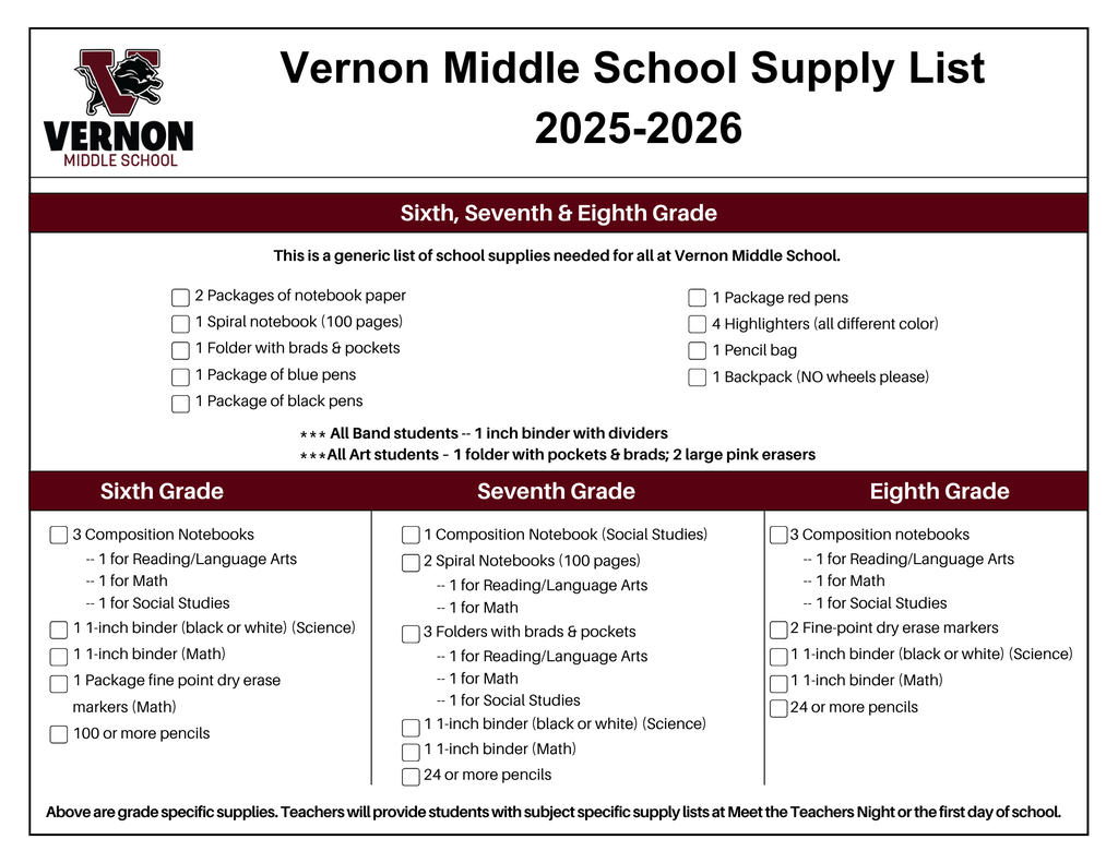 vms school supply list 2025-26