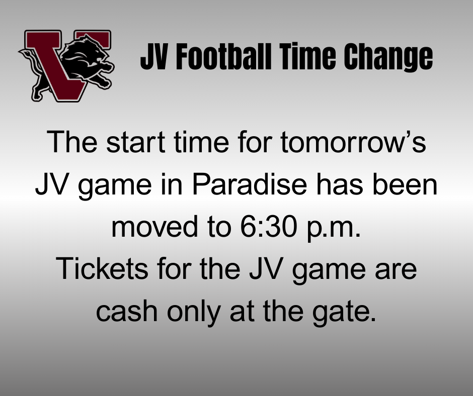 jv game time change