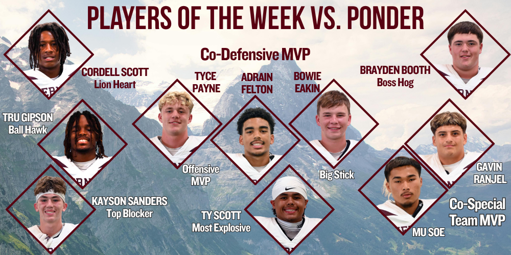 players of the week vs ponder