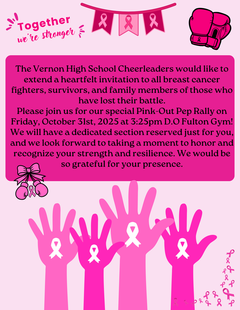 breast cancer pep rally invite