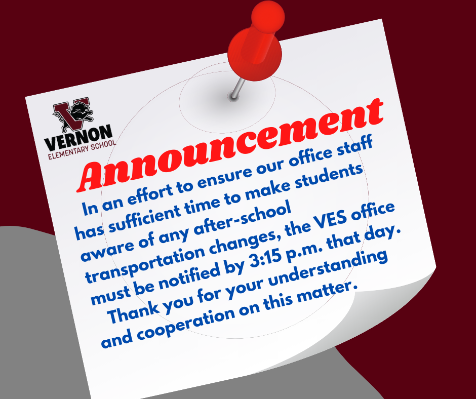 ves transportation announcement