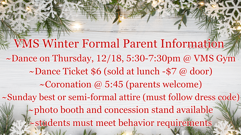 winter formal parent info