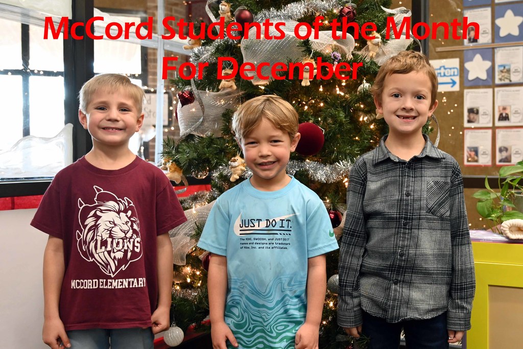 mccord students of month december