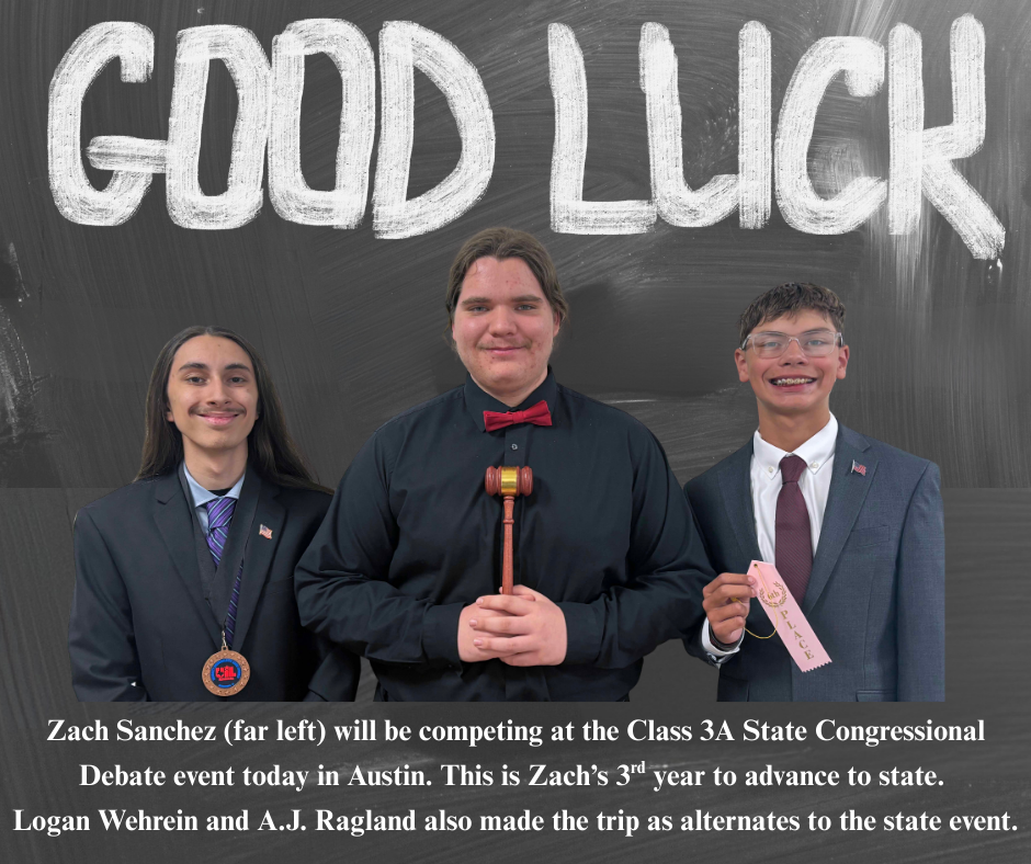 congressional debate state good luck