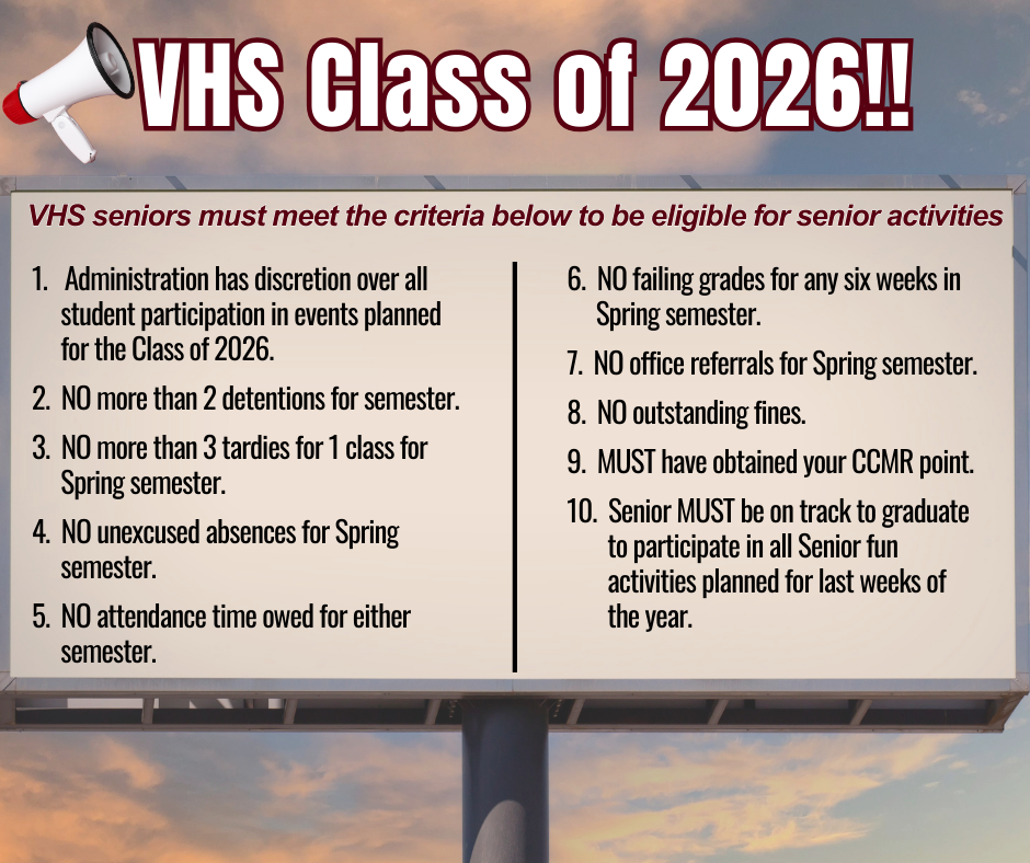 senior trip criteria