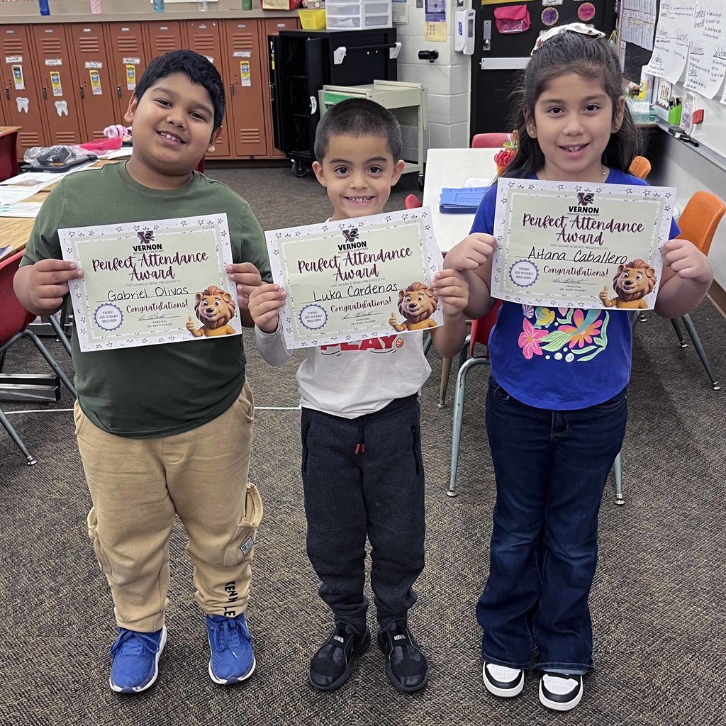 perfect attendance white