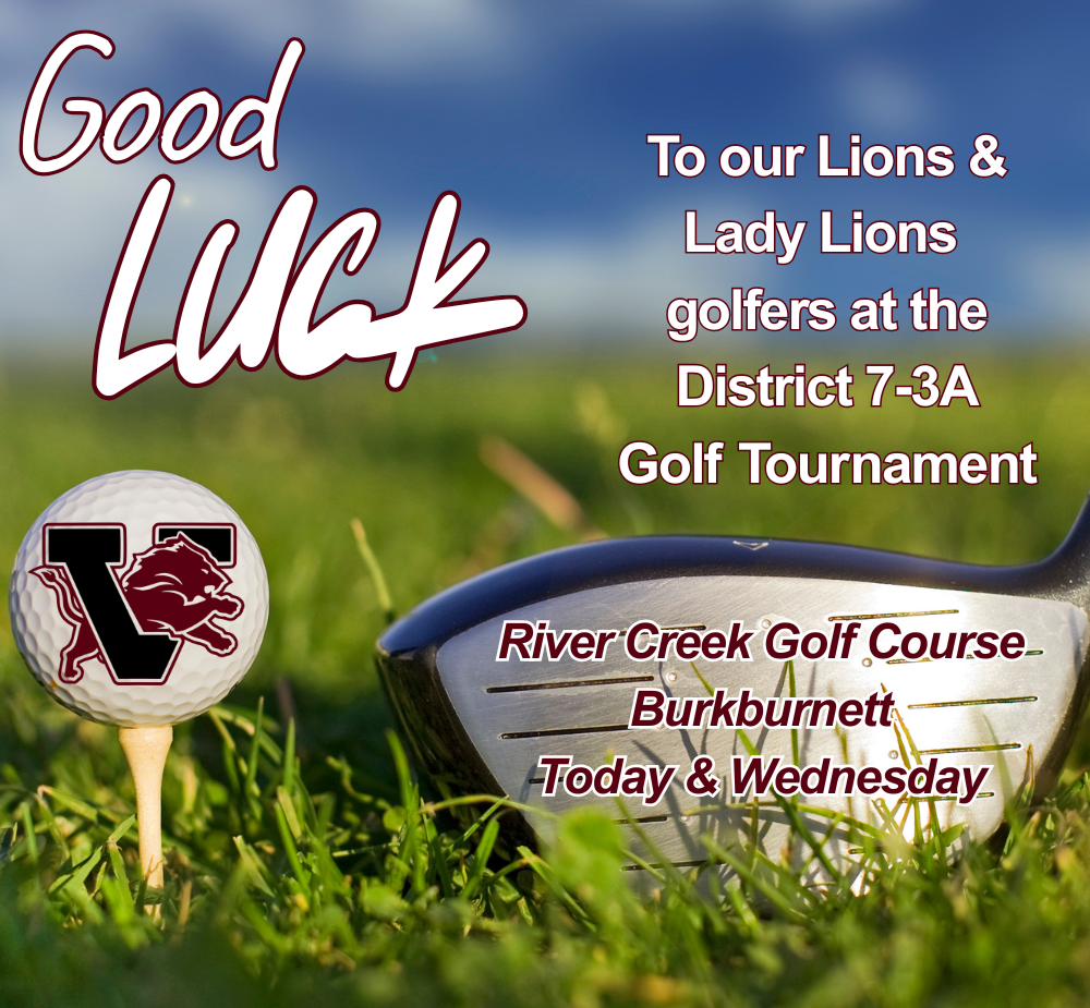good luck golfers at district