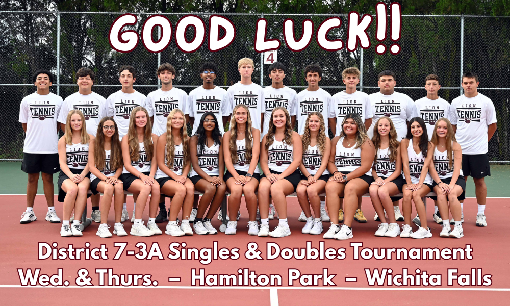 good luck tennis singles and doubles tourney uil