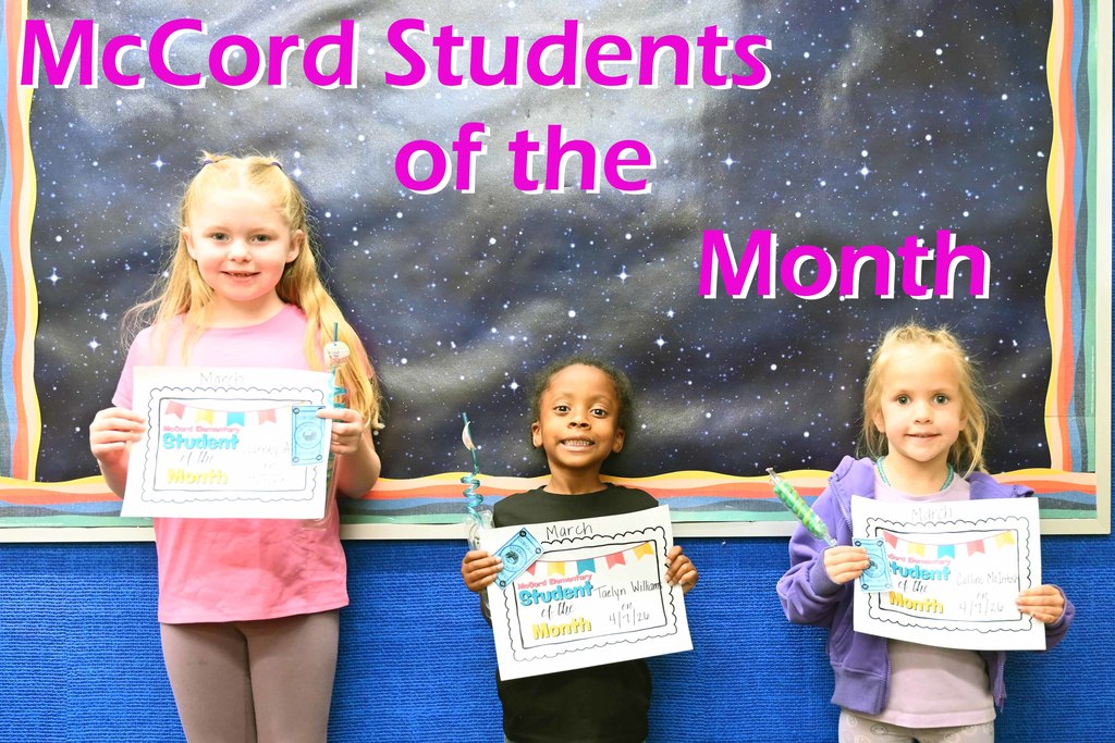 mccord students of  month for march