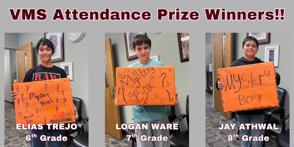 vms 5th 6 weeks attendance winners