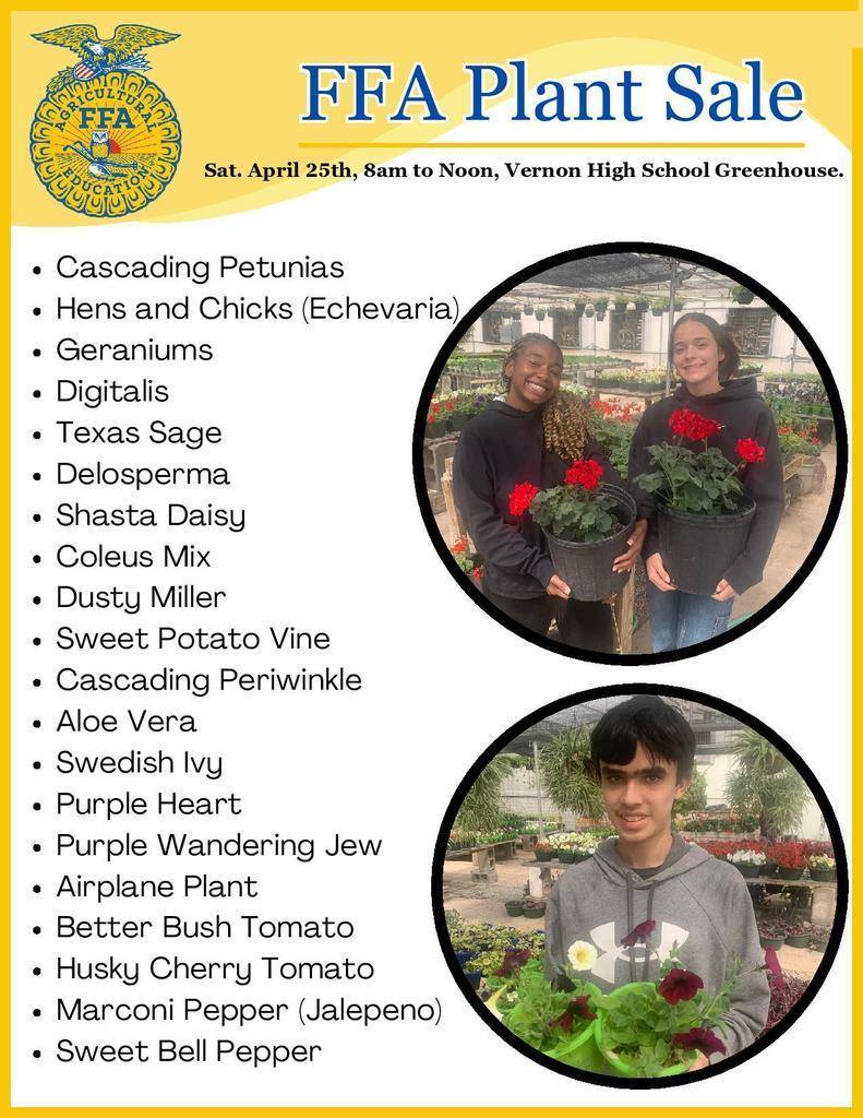 FFA Plant Sale List