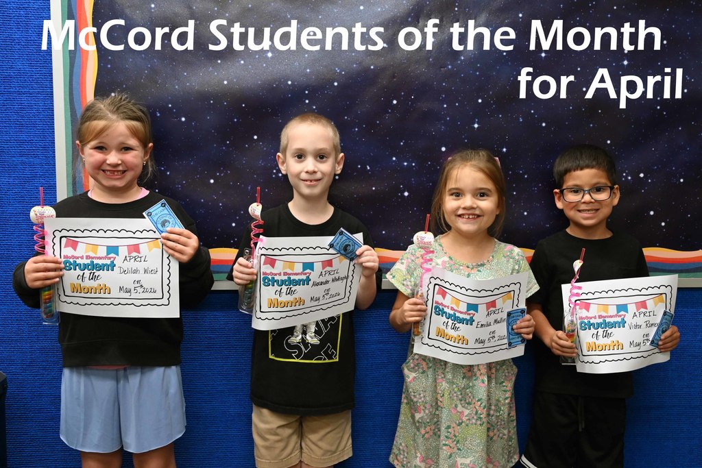 mccord students of month april