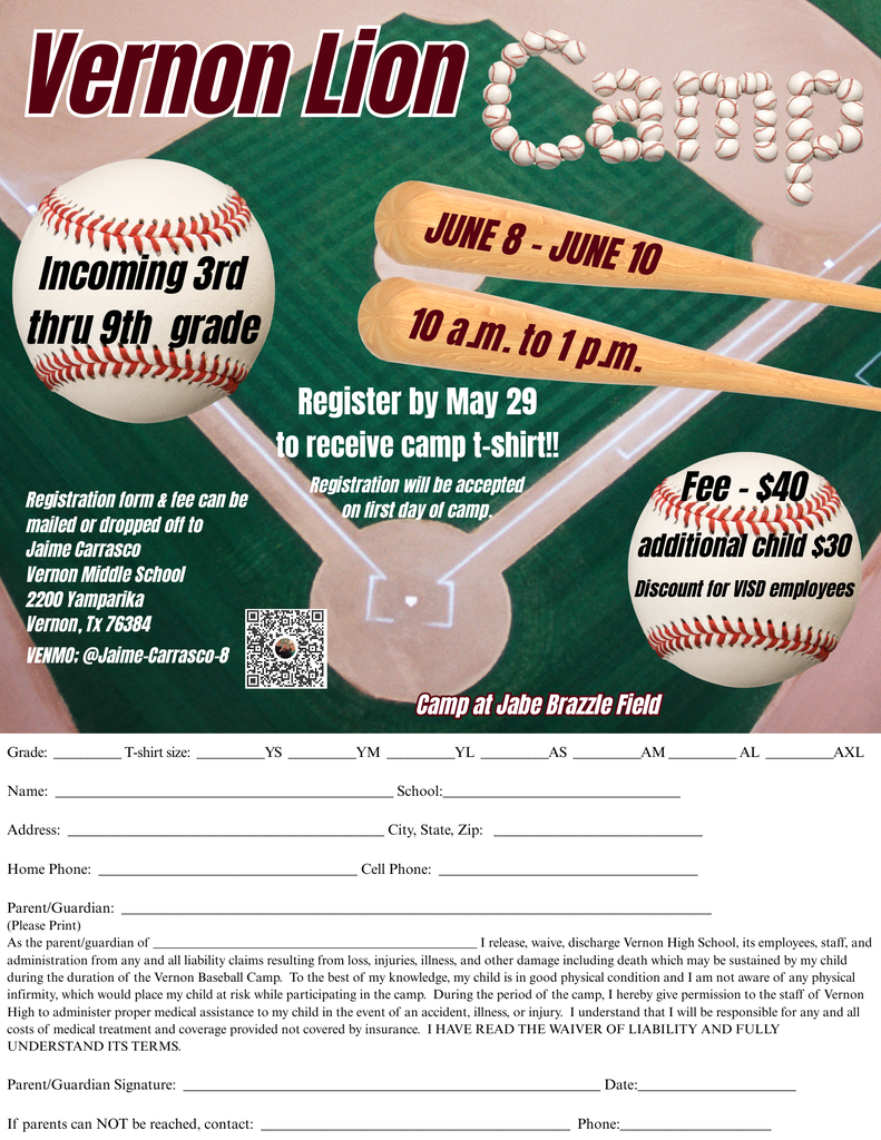 baseball camp update