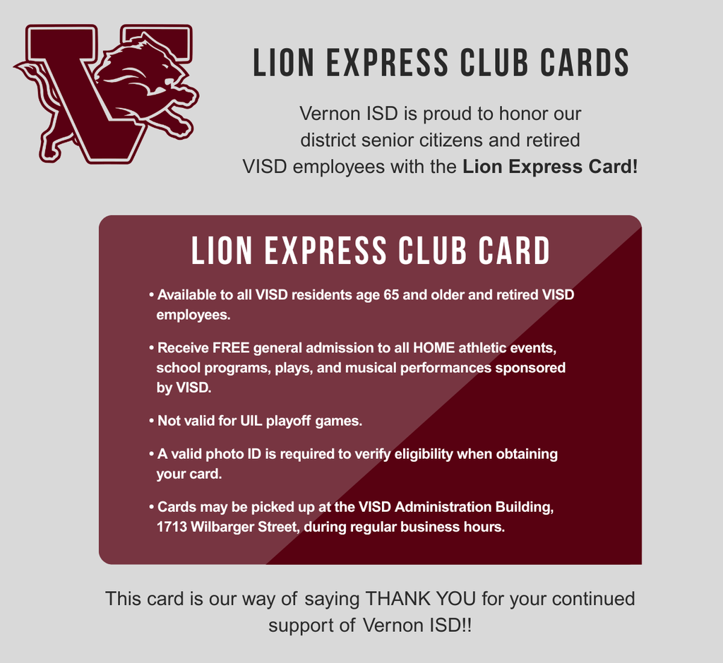 lion express club card
