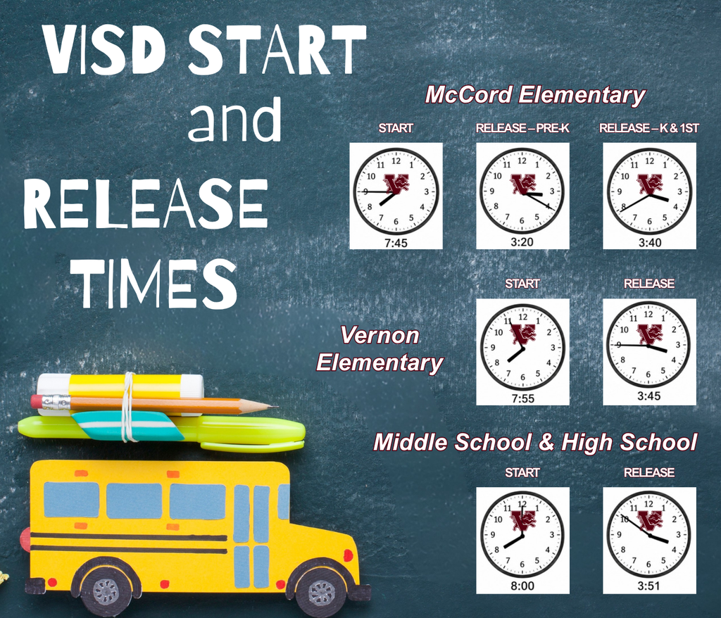campus start and release times 2026