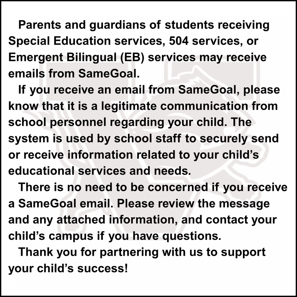 special needs email