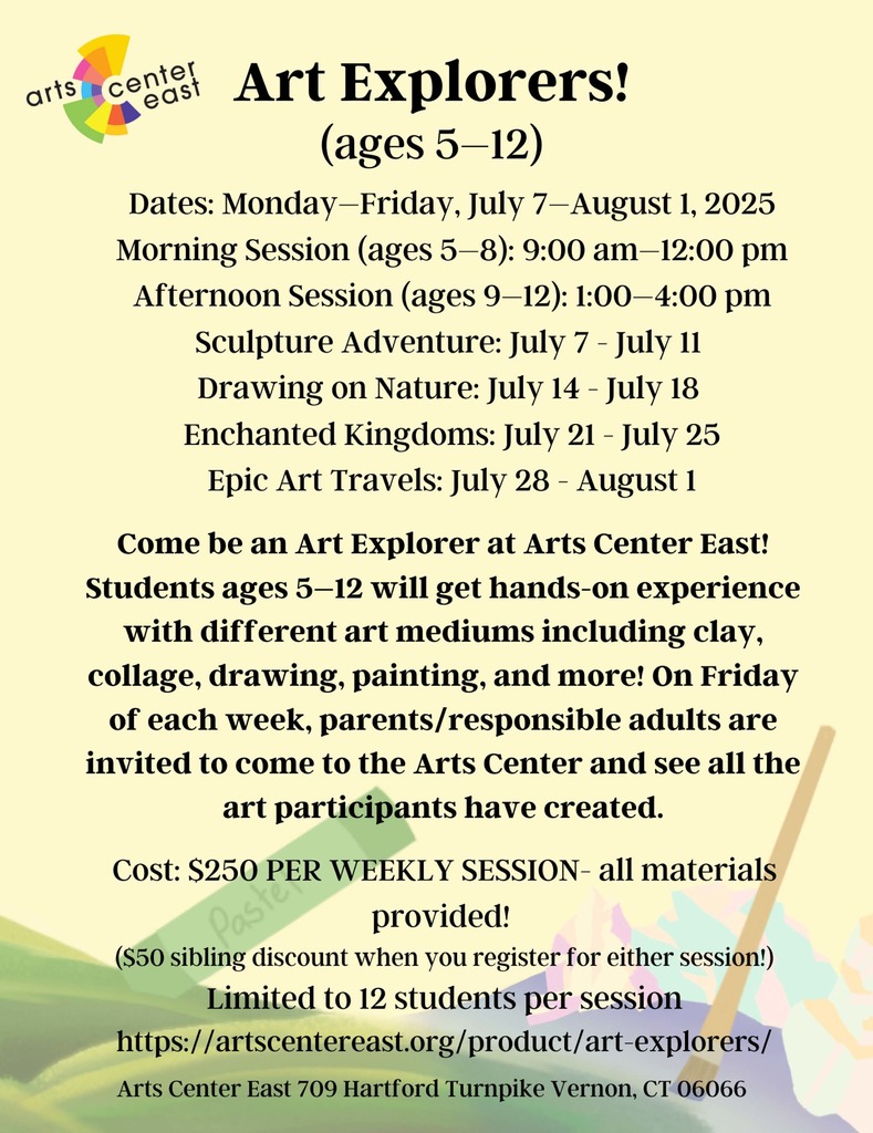 Arts Center East "Summer Art Explorers"