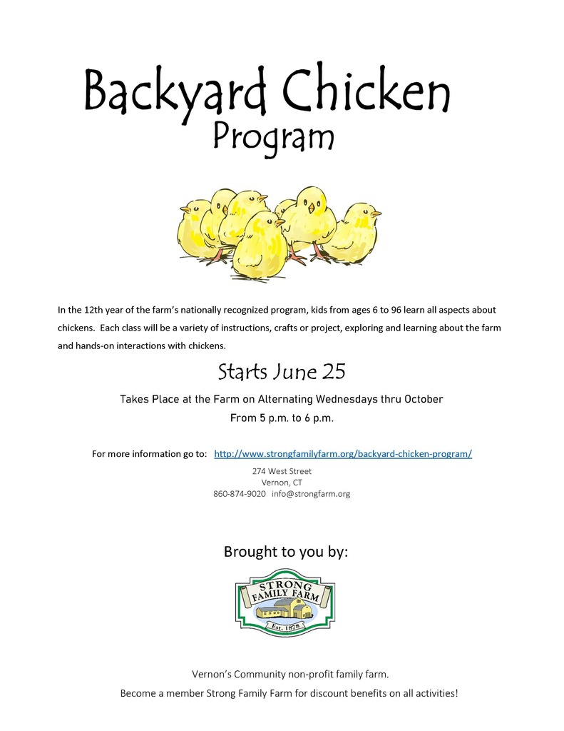 Strong Family Farm's Backyard Chicken Program