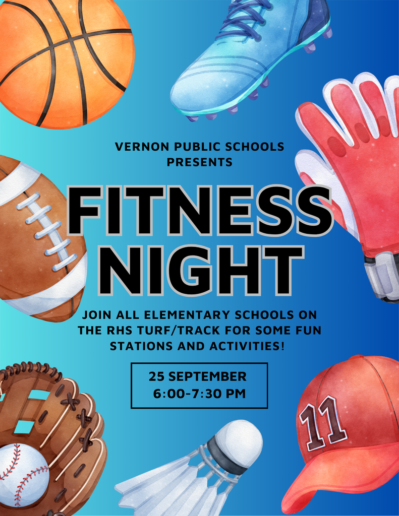 Family Fitness Night, Thursday, September 25, 6-7:30PM RHS Track