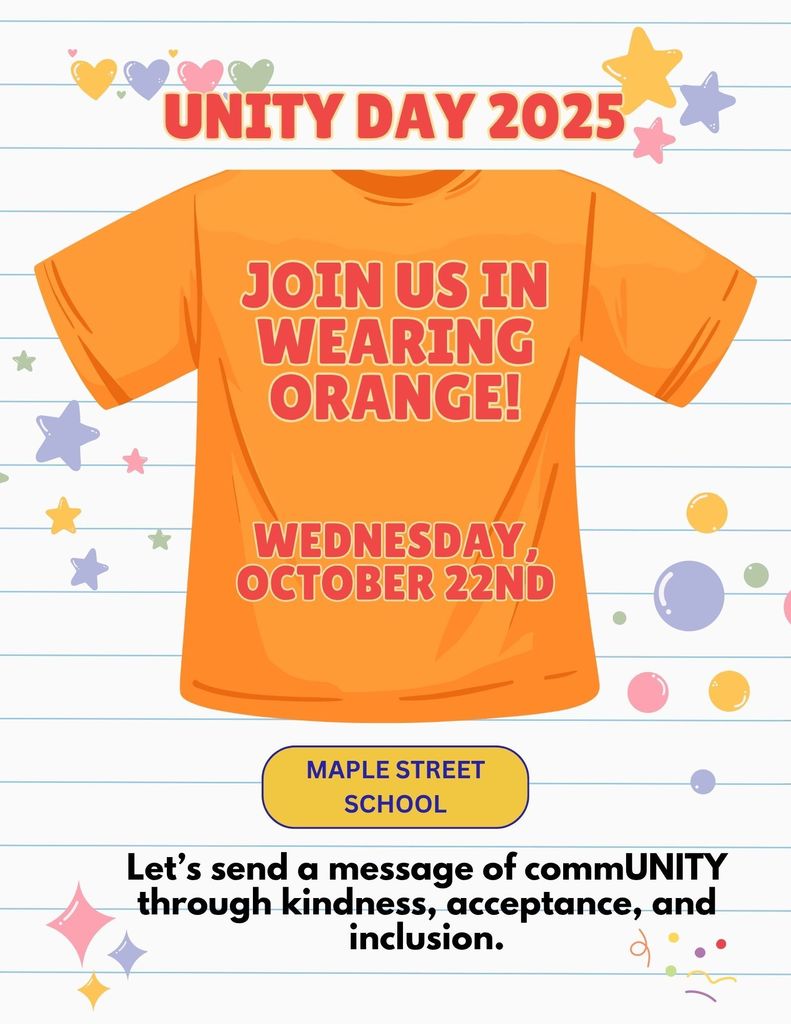 unity day flyer 2025: Wear Orange on Wednesday, October 22 for Unity Day!