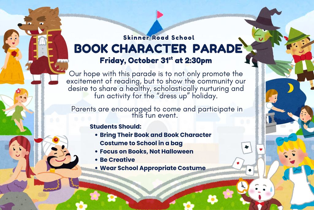 Book Character Parade Announcement