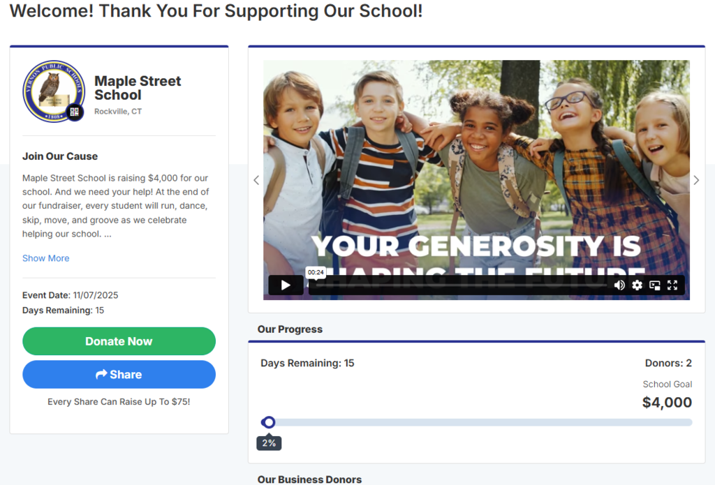 This is the link to donate to our Boosterthon!