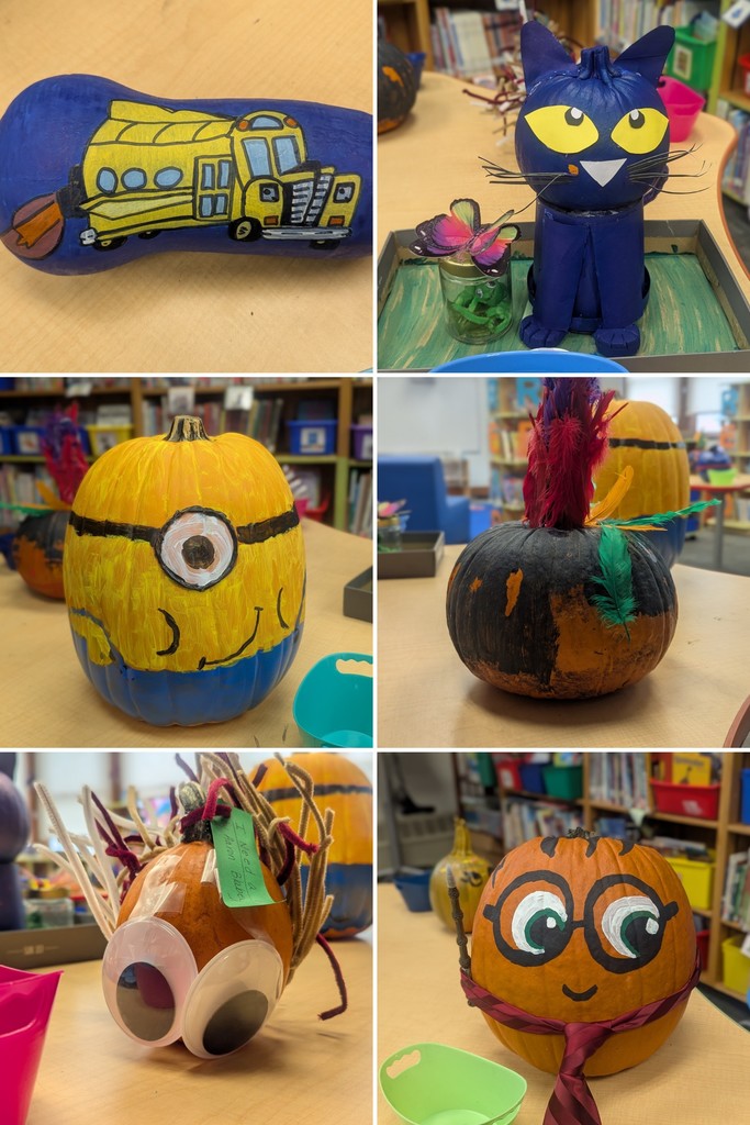 Pumpkins inspired by book characters