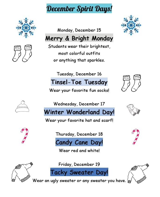 December Spirit Days
