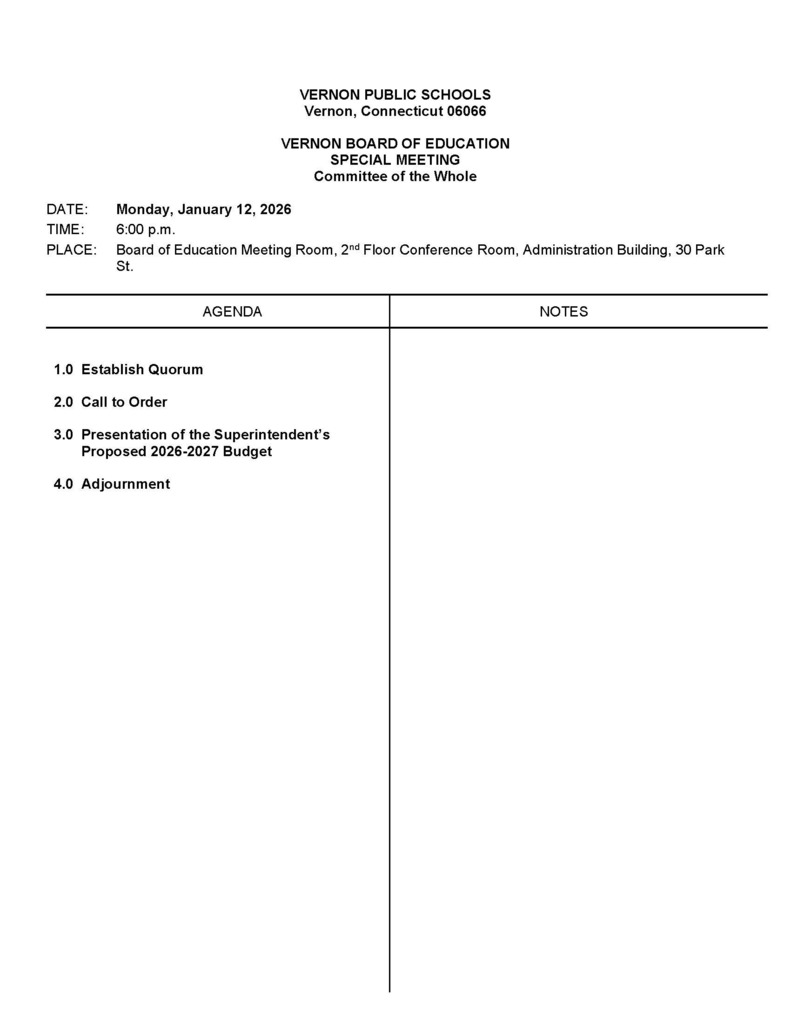 BOE Special Meeting 1-12-26