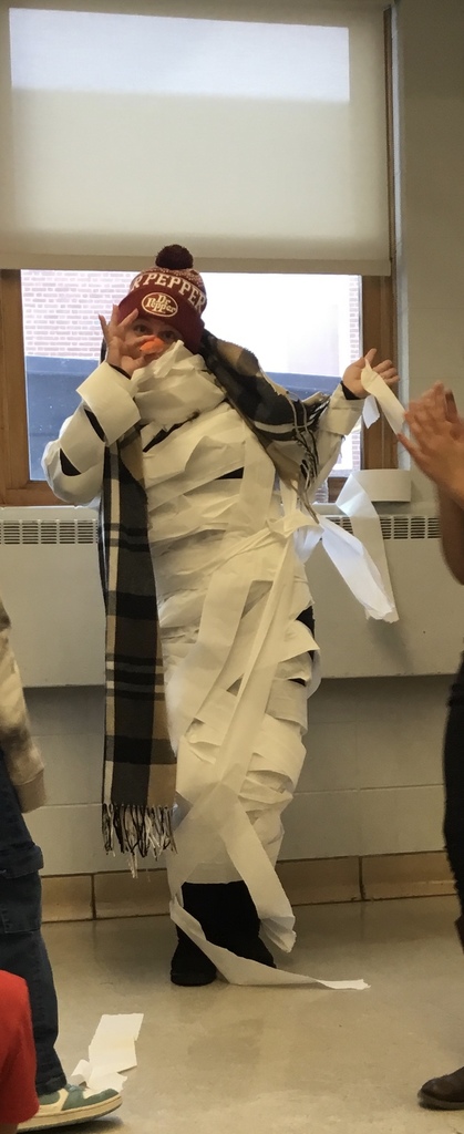 Mrs. Signori as a snowman