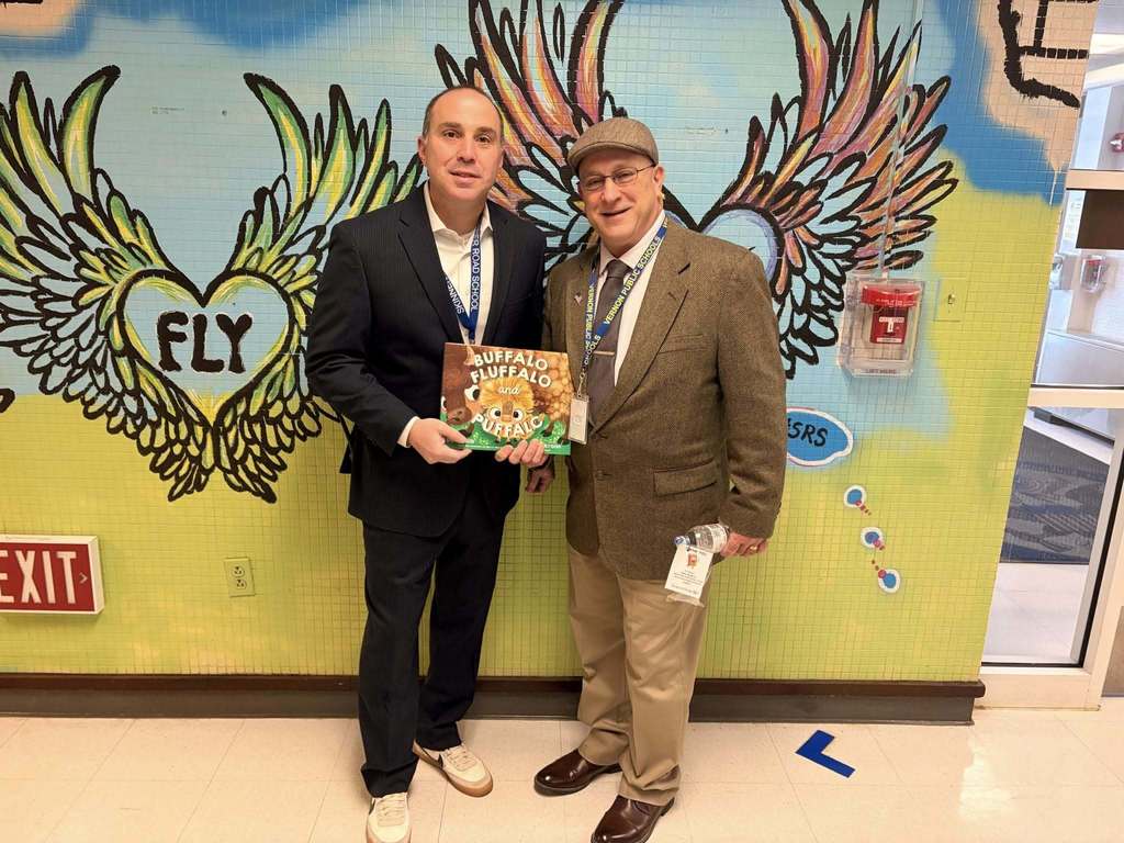 Visitors from the community reading for Read Across America Week