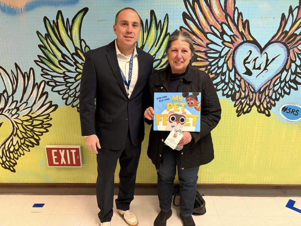 Visitors from the community reading for Read Across America Week