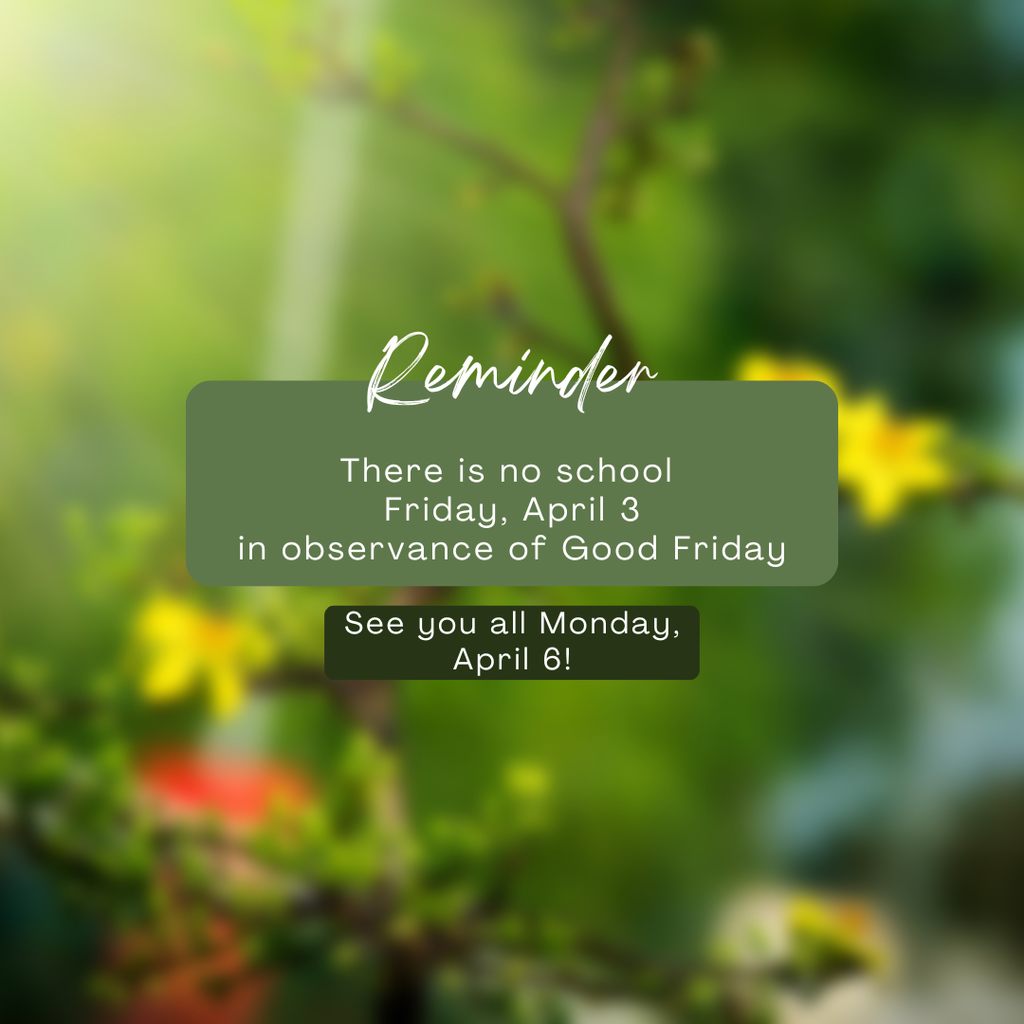 No school this Friday