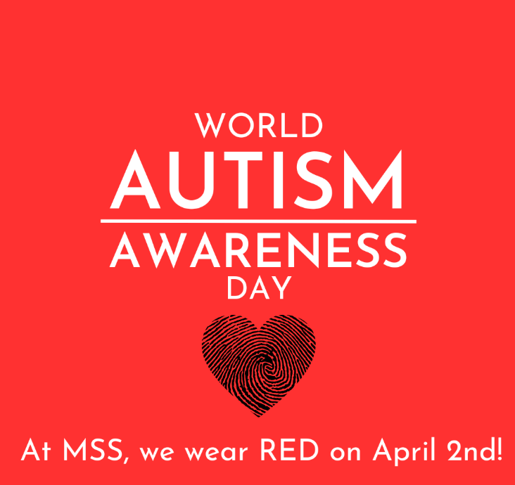Wear red on April 2nd for  world autism awareness day