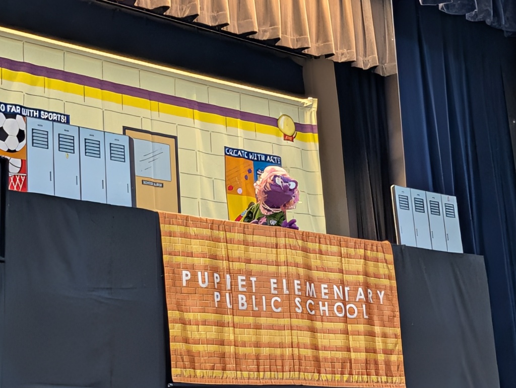 Puppet at an elementary school