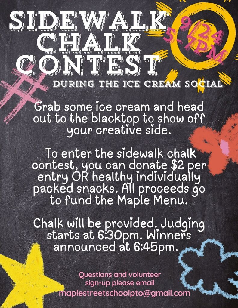 Sidewalk chalk contest