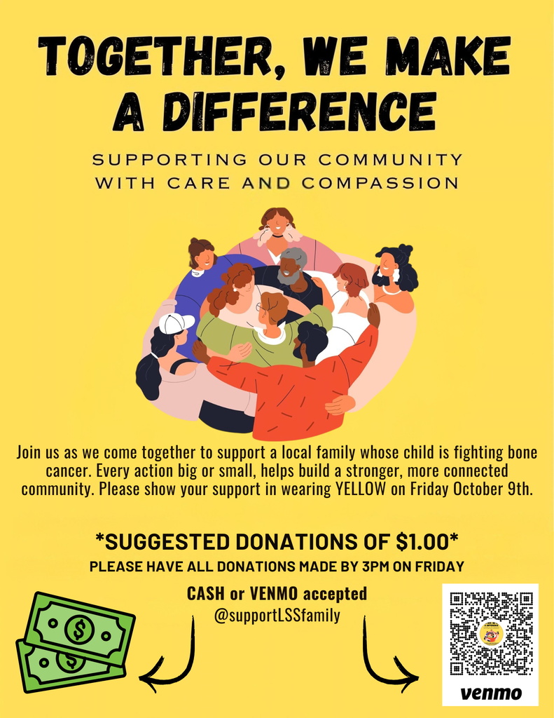 donations and wear yellow this friday