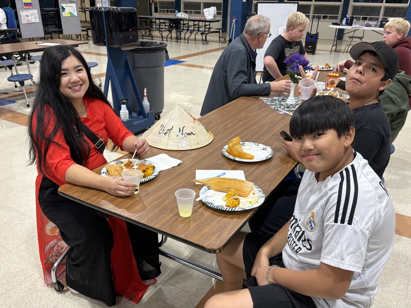 Enjoying Family Heritage night