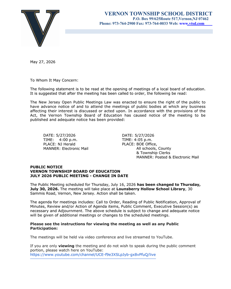 Public notice
