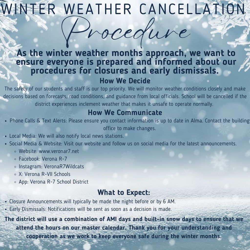 Inclement Weather Procedure