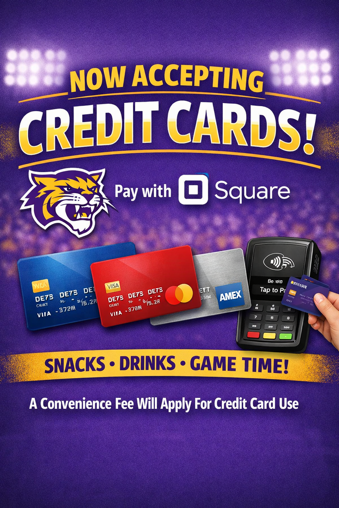 Credit Cards are now accepted at concession stands. 