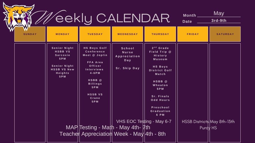 Week of May 4-7