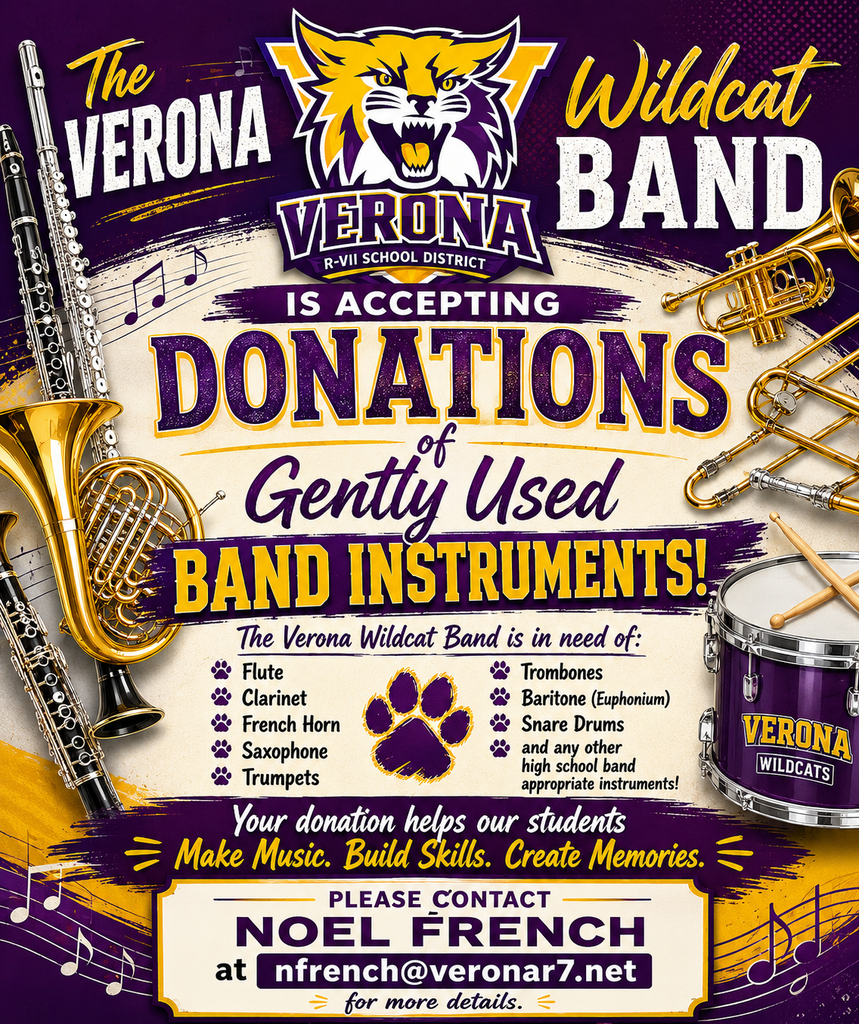 Accepting donations of band instruments.
