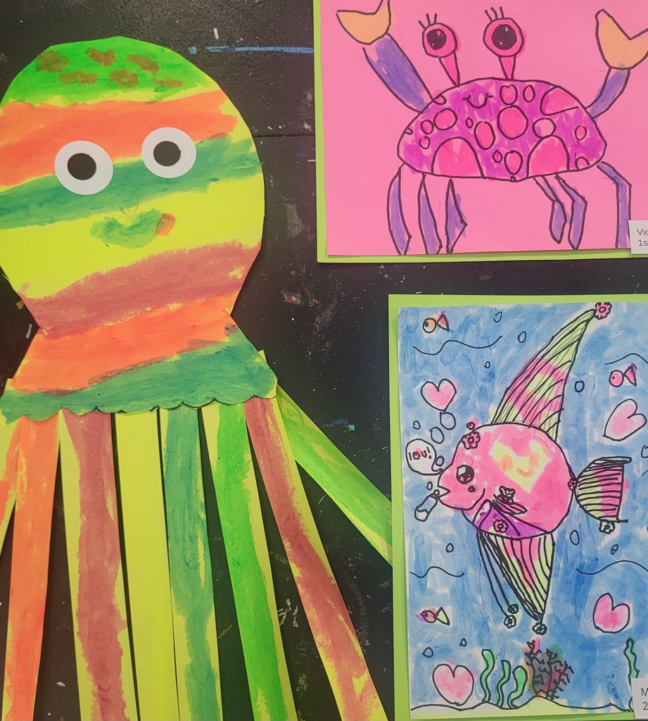 Student artwork for the spring art show.